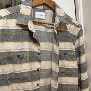 Goodfellow Striped Button-Up Shirt